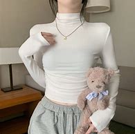 Áo Croptop Cổ Cao Tay Dài